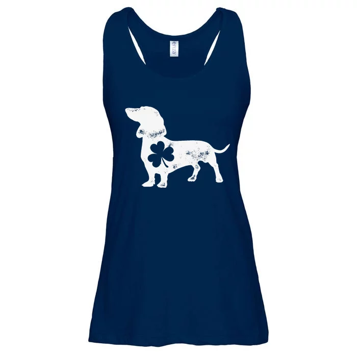 Dachshund St Patricks Day Shamrock Dog Lover Gift Ladies Essential Flowy Tank