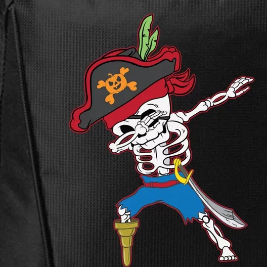 Dabbing Skeleton Pirate Halloween Idea Gift City Backpack