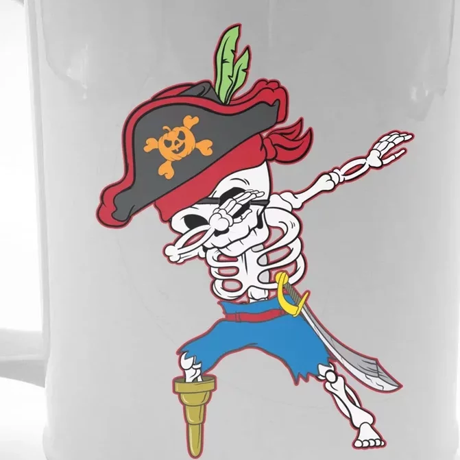 Dabbing Skeleton Pirate Halloween Idea Gift Front & Back Beer Stein