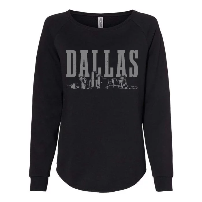 Dallas Skyline Pride Vintage Dallas Texas Womens California Wash Sweatshirt