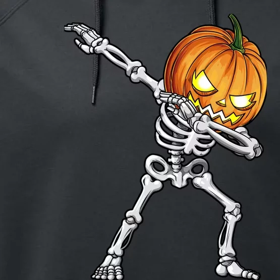 Dabbing Skeleton Pumpkin Halloween Dab Dance Costume Performance Fleece Hoodie