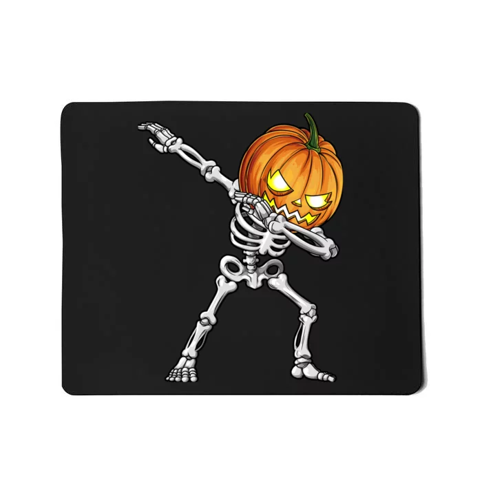 Dabbing Skeleton Pumpkin Halloween Dab Dance Costume Mousepad