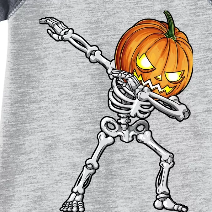 Dabbing Skeleton Pumpkin Halloween Dab Dance Costume Infant Baby Jersey Bodysuit