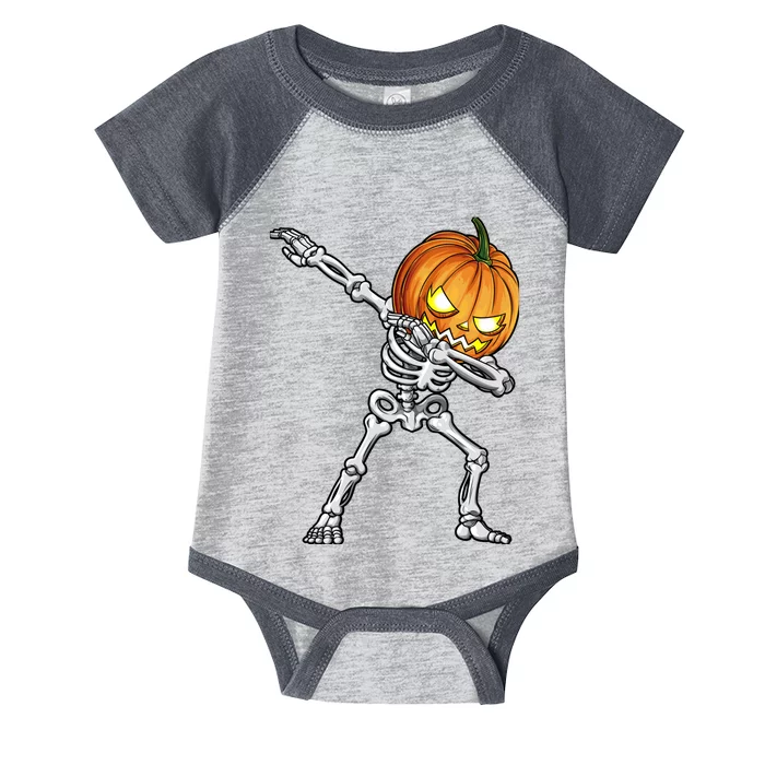 Dabbing Skeleton Pumpkin Halloween Dab Dance Costume Infant Baby Jersey Bodysuit