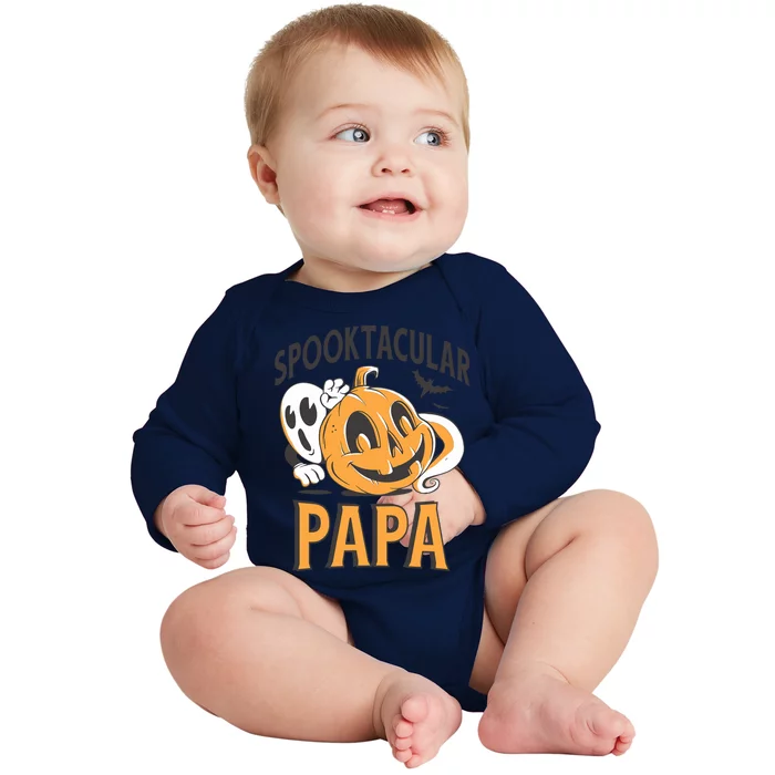 Dad Spooktacular Papa Daddy Retro Halloween Costume Cool Gift Baby Long Sleeve Bodysuit