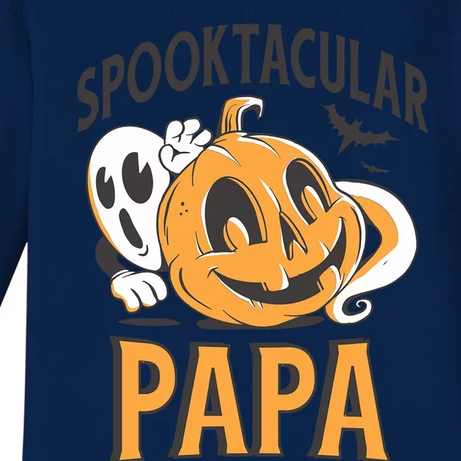 Dad Spooktacular Papa Daddy Retro Halloween Costume Cool Gift Baby Long Sleeve Bodysuit