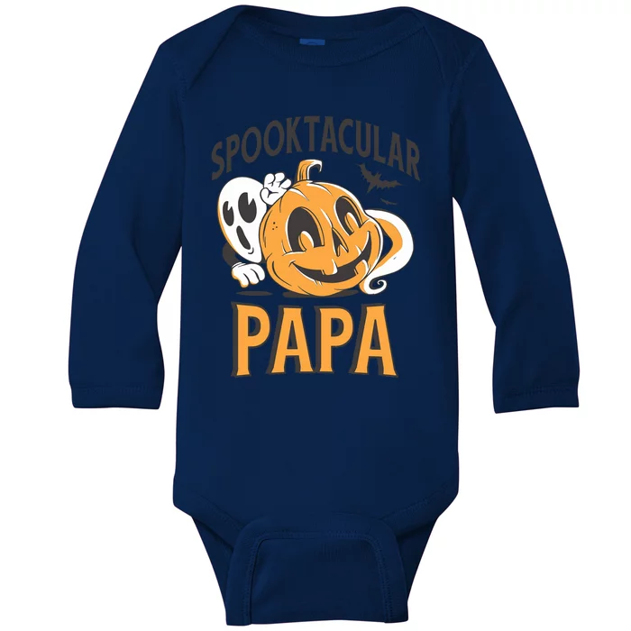 Dad Spooktacular Papa Daddy Retro Halloween Costume Cool Gift Baby Long Sleeve Bodysuit