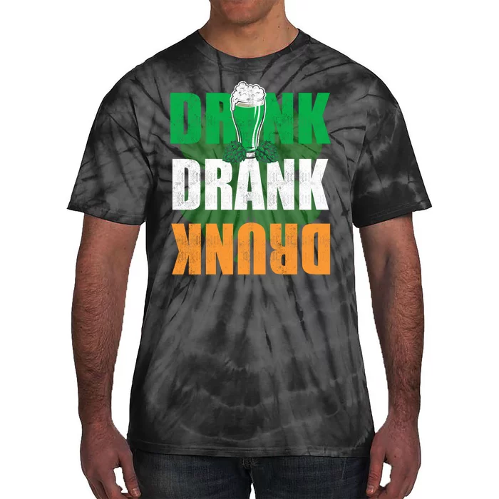 Drink St Patricks' Day Irish Ireland Flag Gift St. Paddy's Tie-Dye T-Shirt