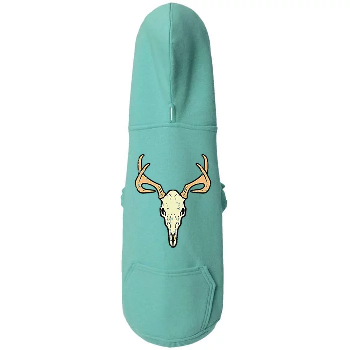 Deer Skull Pocket Buck Elk Hunting Hunter Doggie 3-End Fleece Hoodie