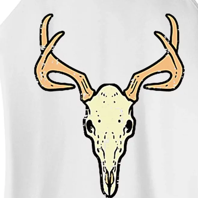 Deer Skull Pocket Buck Elk Hunting Hunter Women’s Perfect Tri Rocker Tank