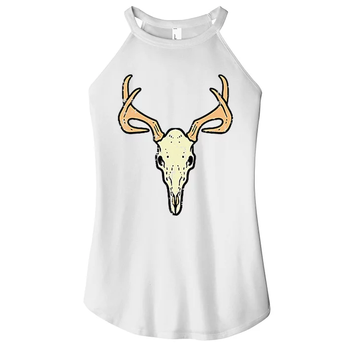 Deer Skull Pocket Buck Elk Hunting Hunter Women’s Perfect Tri Rocker Tank