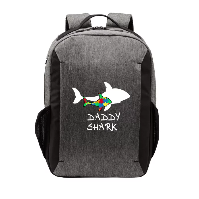 Daddy Shark Puzzle Piece Inspirational Autism Awareness Gift Vector Backpack