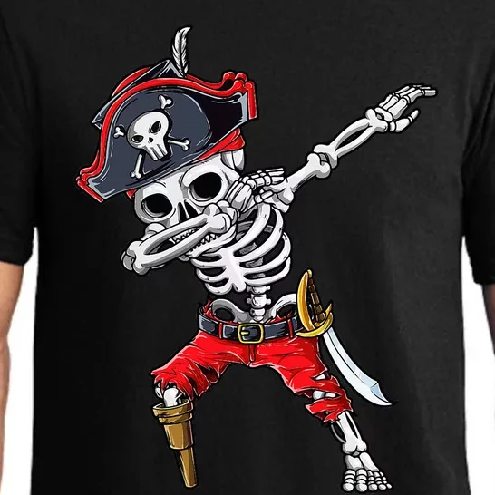 Dabbing Skeleton Pirate Halloween Kids Jolly Roger Pajama Set