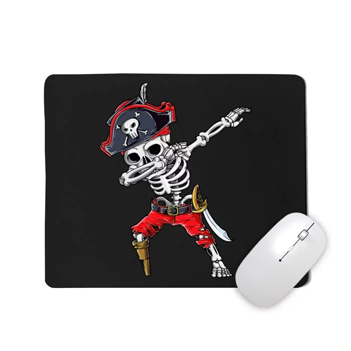 Dabbing Skeleton Pirate Halloween Kids Jolly Roger Mousepad