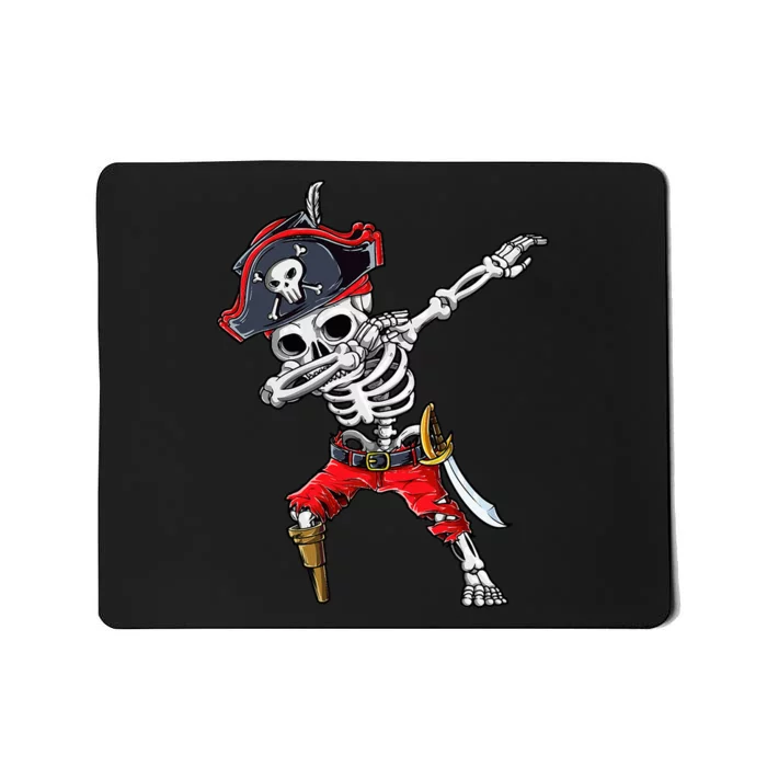 Dabbing Skeleton Pirate Halloween Kids Jolly Roger Mousepad