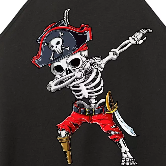 Dabbing Skeleton Pirate Halloween Kids Jolly Roger Women’s Perfect Tri Rocker Tank