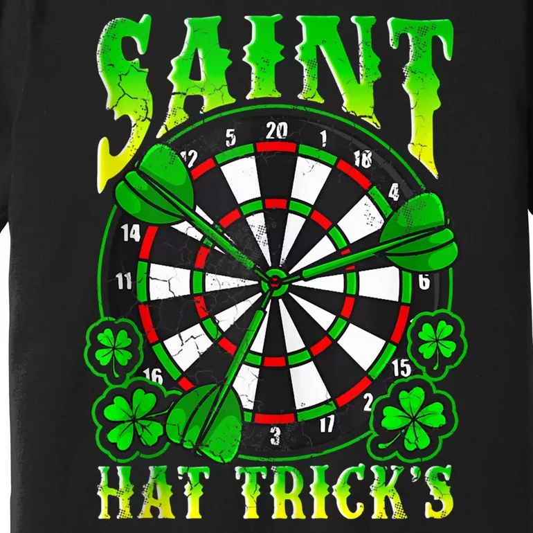 Darts St PatrickS Day St Hat Tricks Dart Board Premium T-Shirt