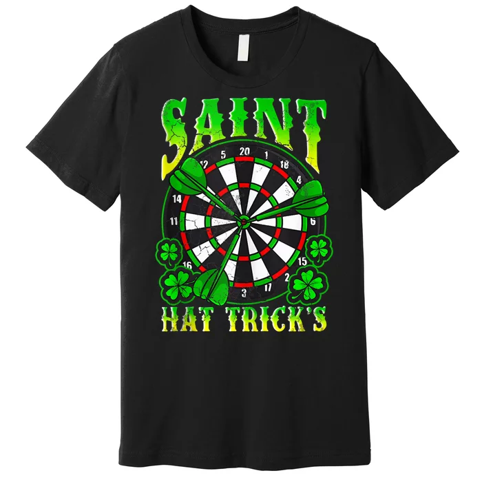 Darts St PatrickS Day St Hat Tricks Dart Board Premium T-Shirt