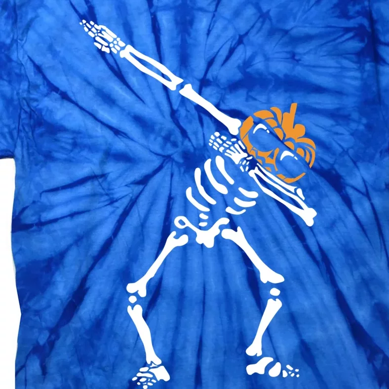 Dab Skeleton Pumpkin Head Jack O Lantern Halloween Humor Meaningful Gift Tie-Dye T-Shirt