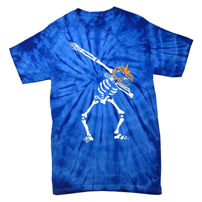 Dab Skeleton Pumpkin Head Jack O Lantern Halloween Humor Meaningful Gift Tie-Dye T-Shirt