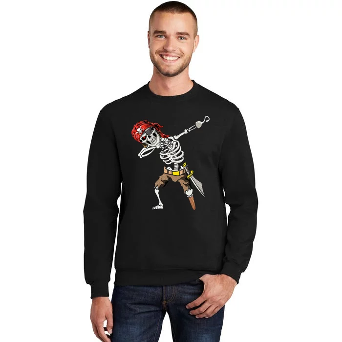 Dabbing Skeleton Pirate Halloween Kids Jolly Roger Pirate Sweatshirt