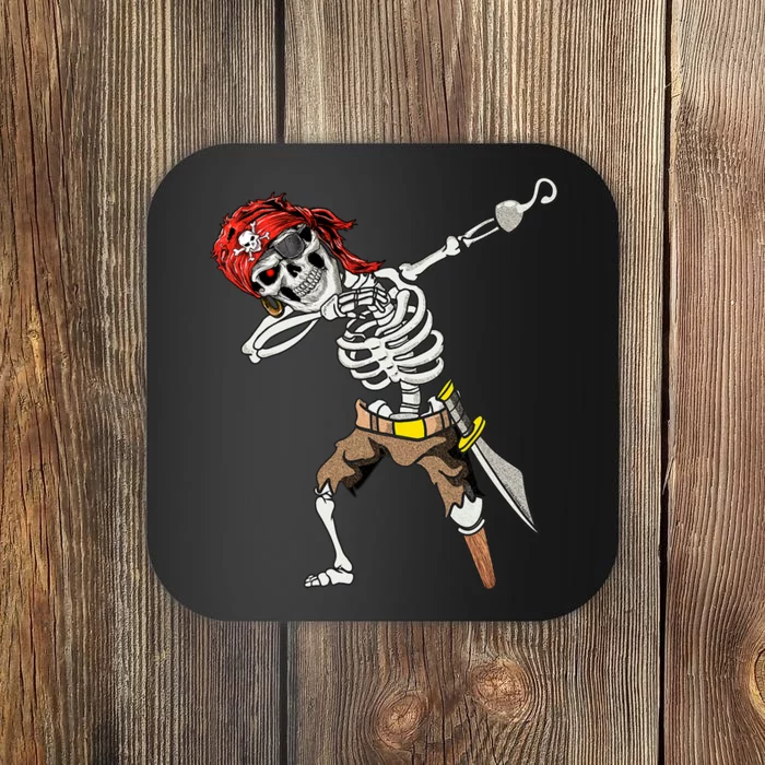 Dabbing Skeleton Pirate Halloween Kids Jolly Roger Pirate Coaster