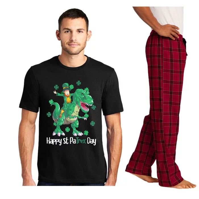 Dino St Patricks Day Leprechaun Pajama Set