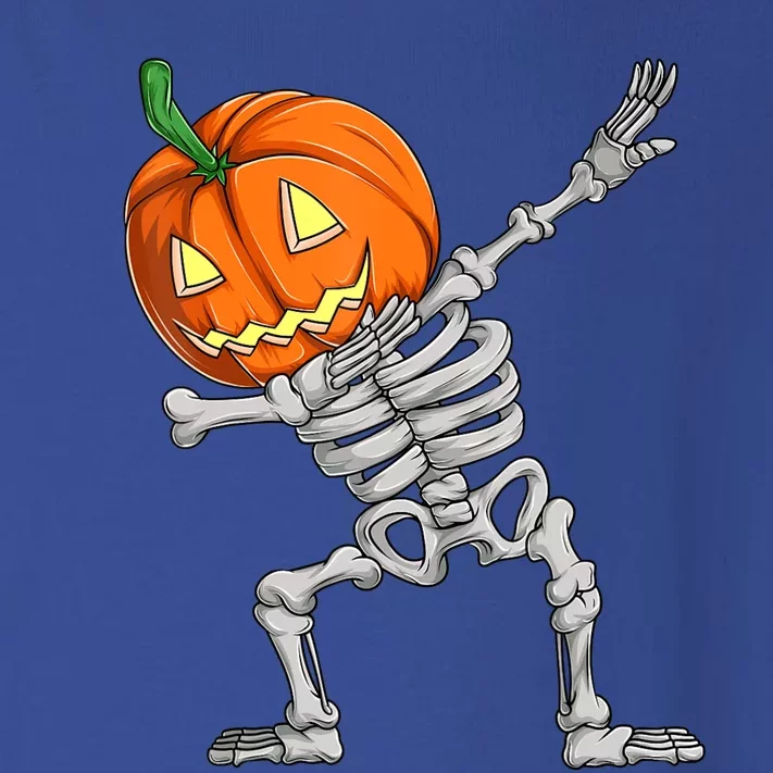 Dabbing Skeleton Pumpkin Boys Halloween Shirts, Dab Dance Toddler Long Sleeve Shirt