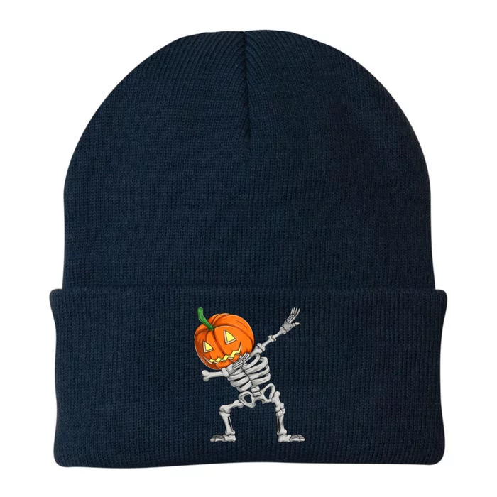 Dabbing Skeleton Pumpkin Boys Halloween Shirts, Dab Dance Knit Cap Winter Beanie