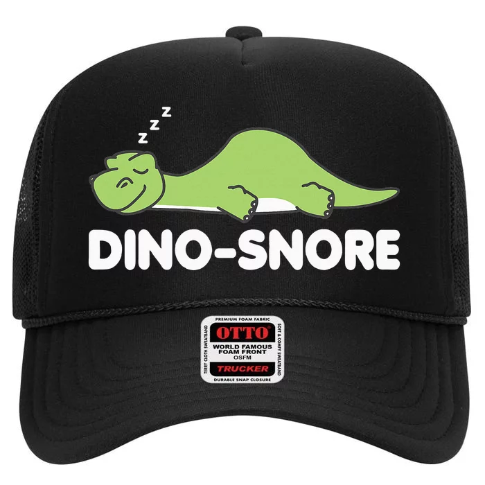 Dino Snore Pajamas Dinosaur High Crown Mesh Trucker Hat