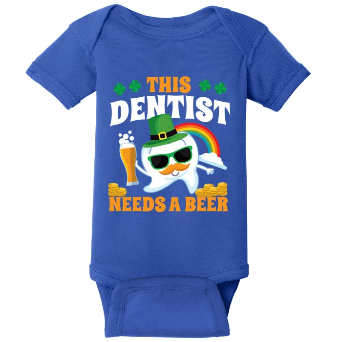 Dentist St Patricks Day Tooth Beer Funny Gift Baby Bodysuit