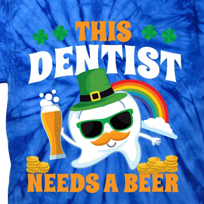 Dentist St Patricks Day Tooth Beer Funny Gift Tie-Dye T-Shirt