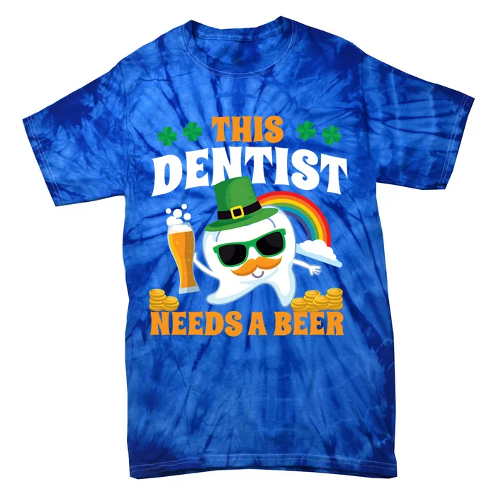 Dentist St Patricks Day Tooth Beer Funny Gift Tie-Dye T-Shirt