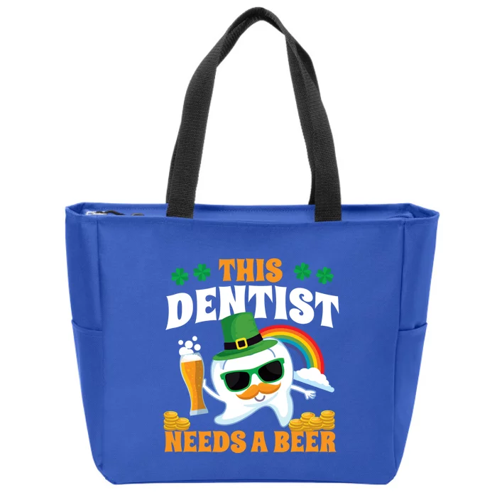 Dentist St Patricks Day Tooth Beer Funny Gift Zip Tote Bag