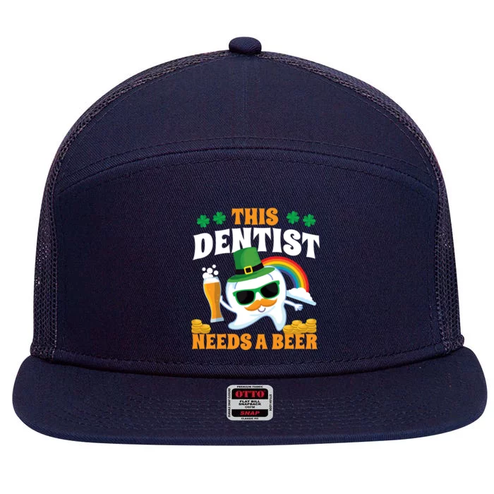 Dentist St Patricks Day Tooth Beer Funny Gift 7 Panel Mesh Trucker Snapback Hat