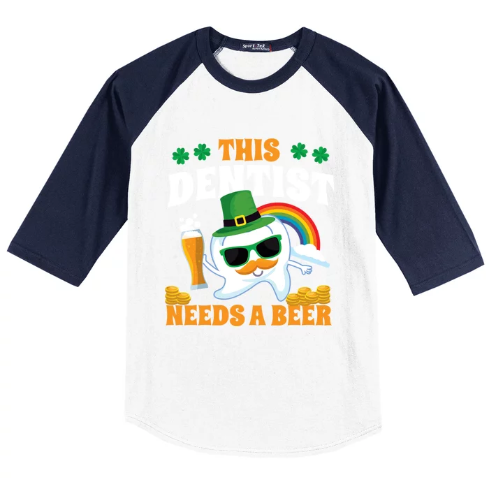 Dentist St Patricks Day Tooth Beer Funny Gift Baseball Sleeve Shirt