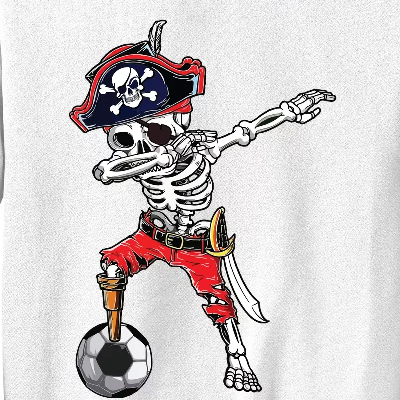 Dabbing Skeleton Pirate Soccer Ball Halloween Costume Day Sweatshirt