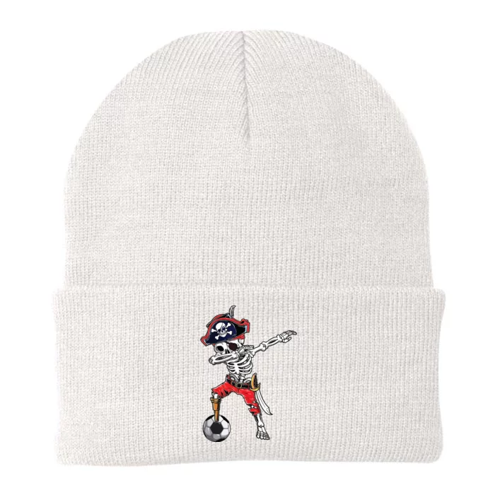 Dabbing Skeleton Pirate Soccer Ball Halloween Costume Day Knit Cap Winter Beanie