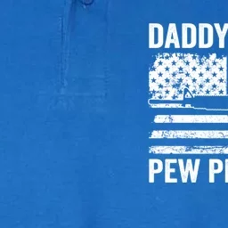 Daddy Shark Pew Pew Funny Ar15 Usa Flag Gun Loving Dad Cute Gift Softstyle Adult Sport Polo