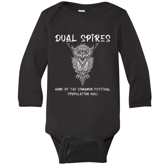 Dual Spires Psych Baby Long Sleeve Bodysuit