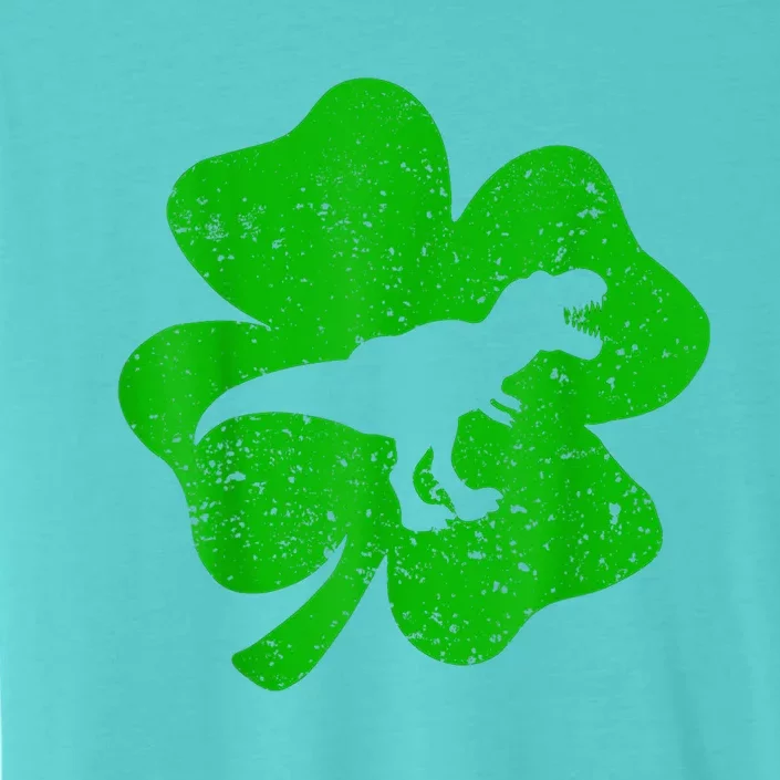 Dino St Patricks Day Shirt K.i.d.s T Rex Shamrock Dinosaur Boys ChromaSoft Performance T-Shirt