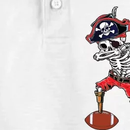 Dabbing Skeleton Pirate Football Ball Halloween Costume Dry Zone Grid Performance Polo