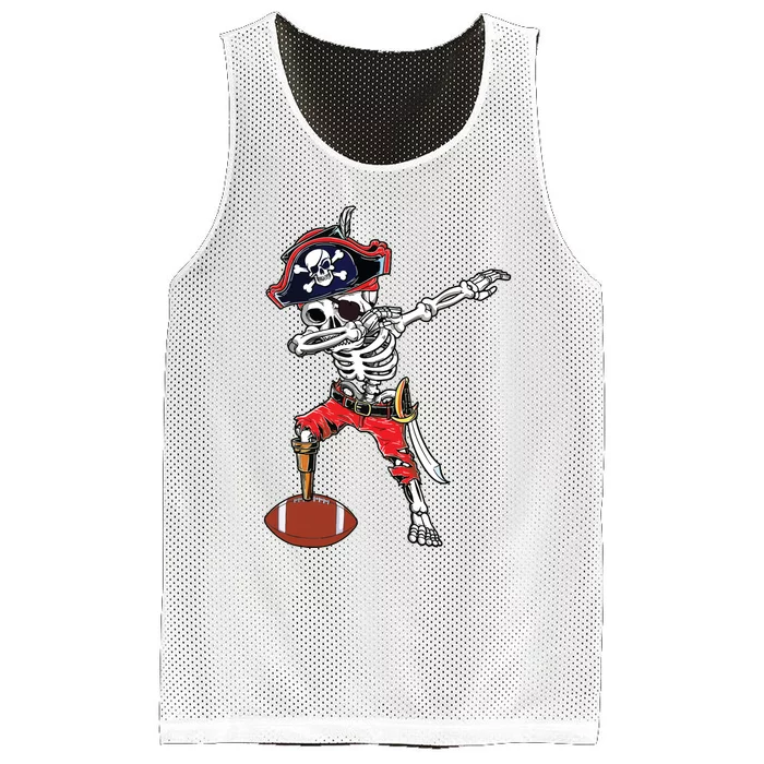 Dabbing Skeleton Pirate Football Ball Halloween Costume Mesh Reversible Basketball Jersey Tank