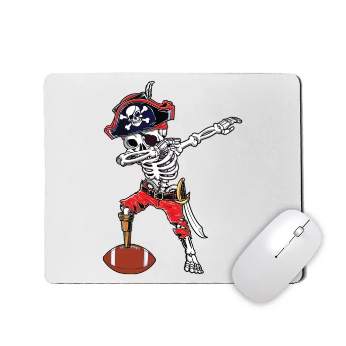 Dabbing Skeleton Pirate Football Ball Halloween Costume Mousepad