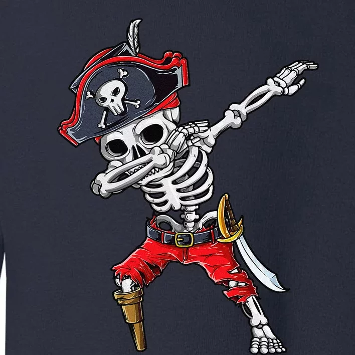 Dabbing Skeleton Pirate Halloween Jolly Roger Toddler Sweatshirt