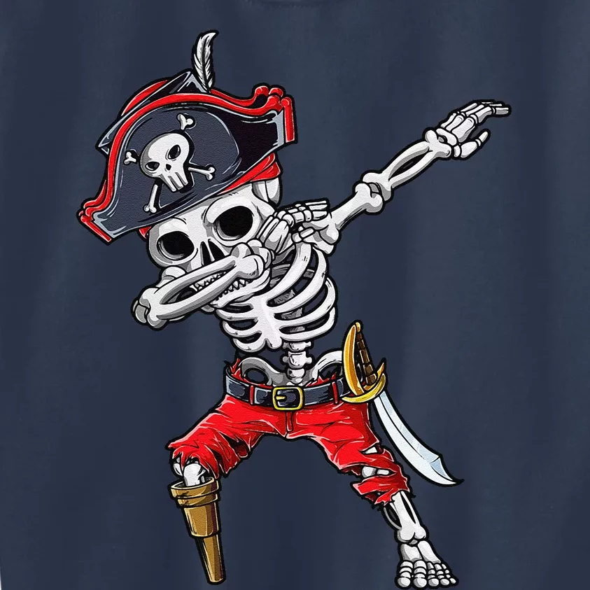 Dabbing Skeleton Pirate Halloween Jolly Roger Kids Sweatshirt