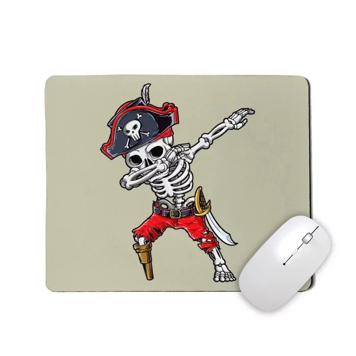 Dabbing Skeleton Pirate Halloween Jolly Roger Mousepad