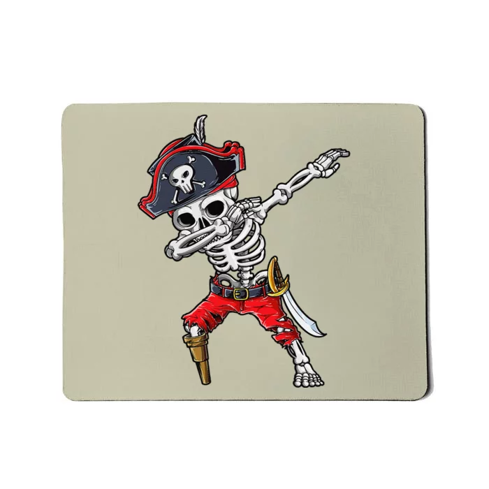 Dabbing Skeleton Pirate Halloween Jolly Roger Mousepad