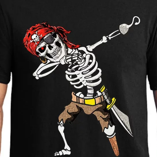 Dabbing Skeleton Pirate Halloween Kids Jolly Roger Pirate Pajama Set