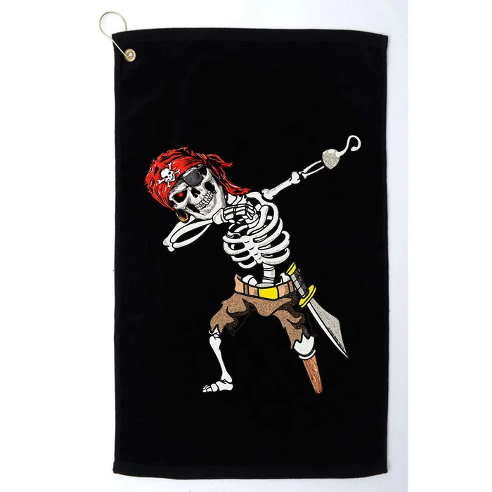 Dabbing Skeleton Pirate Halloween Kids Jolly Roger Pirate Platinum Collection Golf Towel